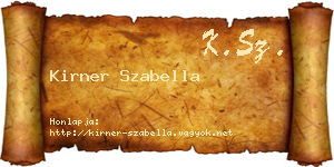 Kirner Szabella névjegykártya